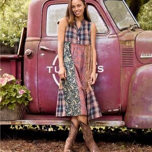 Natural Life Plaid Shirt in Red, Blue, and Yellow